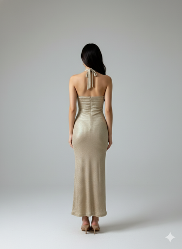 Shimmer Halter Neck Party dress