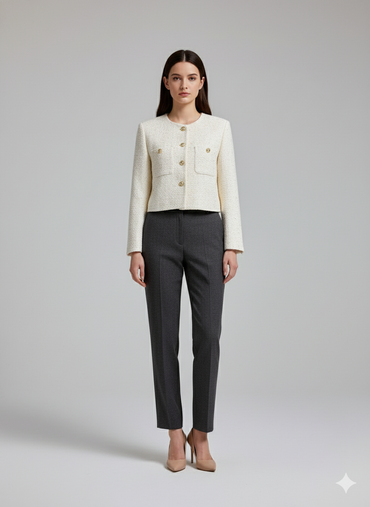 Tweed Double Pocket Jacket