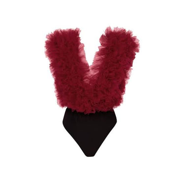 Ruffle Drama Sheer Tulle Top