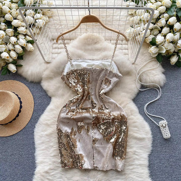 Sheath Casual Midi Dress For Women Sequined Lace Dress