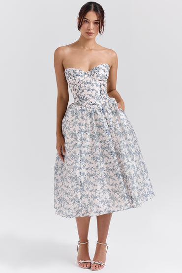 strapless midi dress
