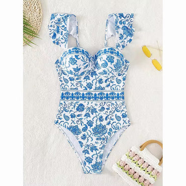 Blue Delft Porcelain Swimsuit