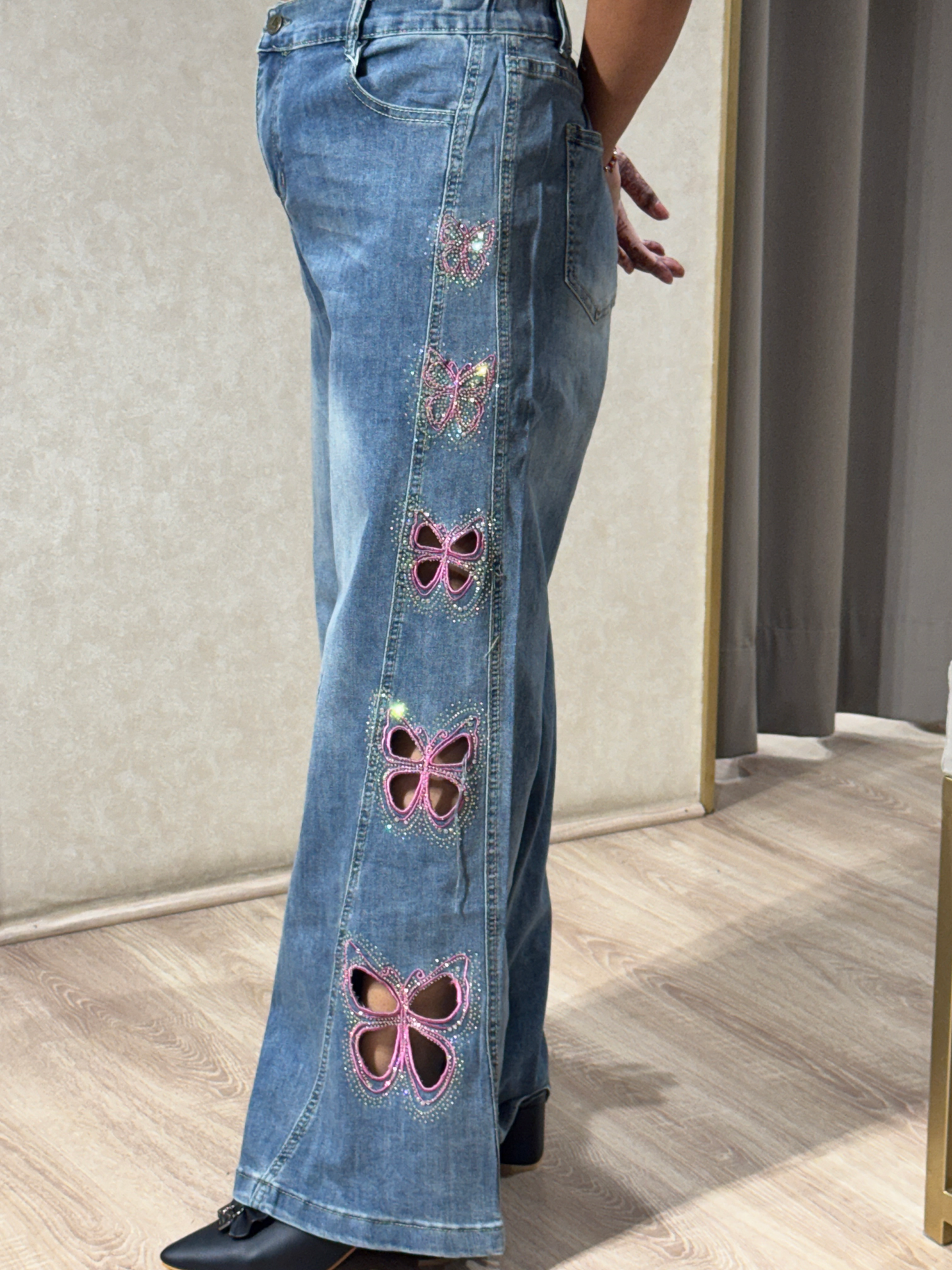 Butterfly Cutwork Denims