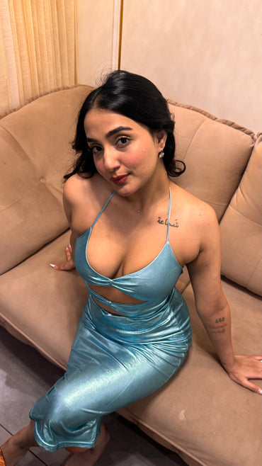 Metallic Blue Dress