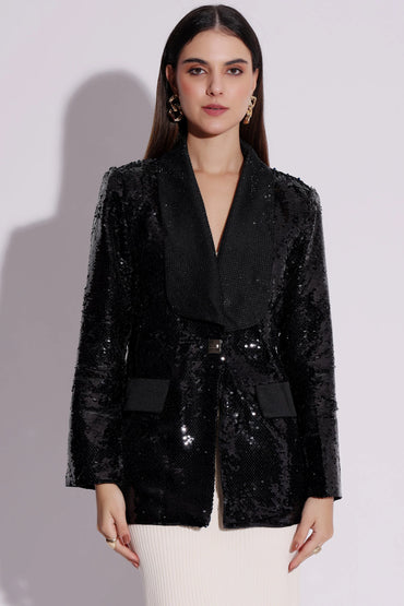 Sequin Embellished Blazer