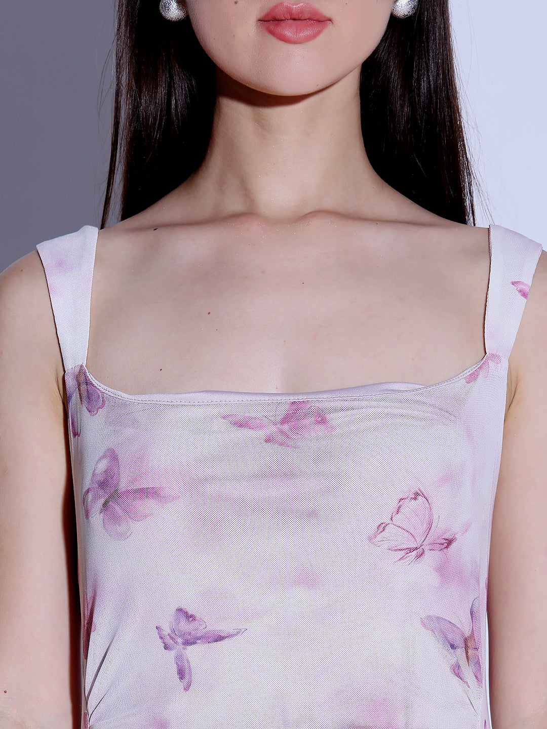 Butterfly Print Long Dress
