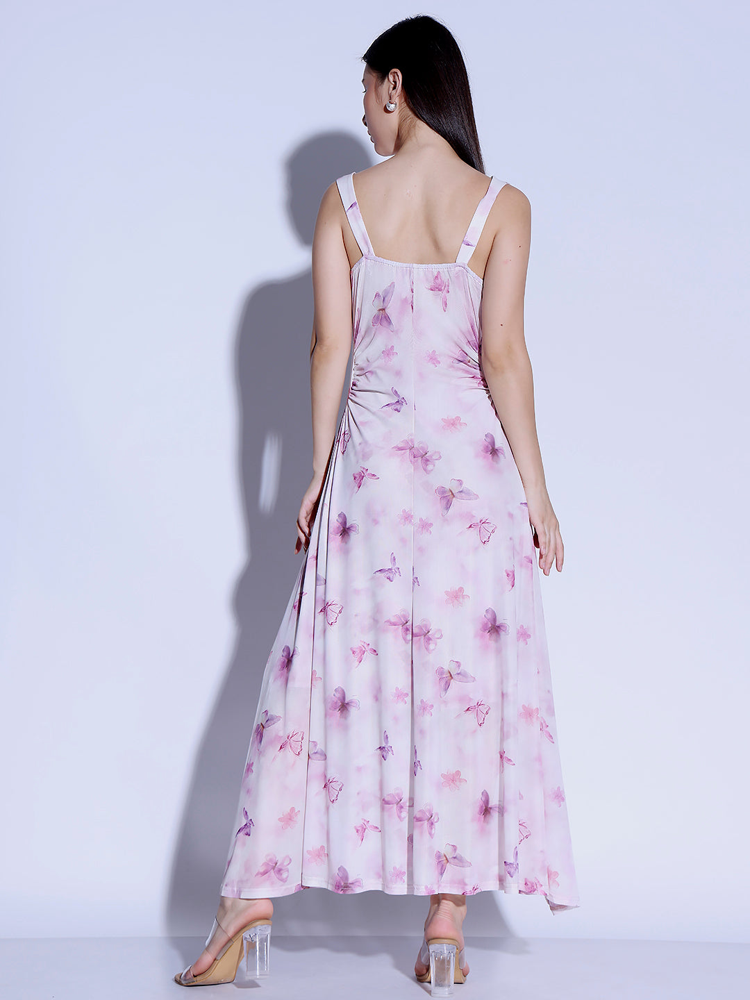 Butterfly Print Long Dress