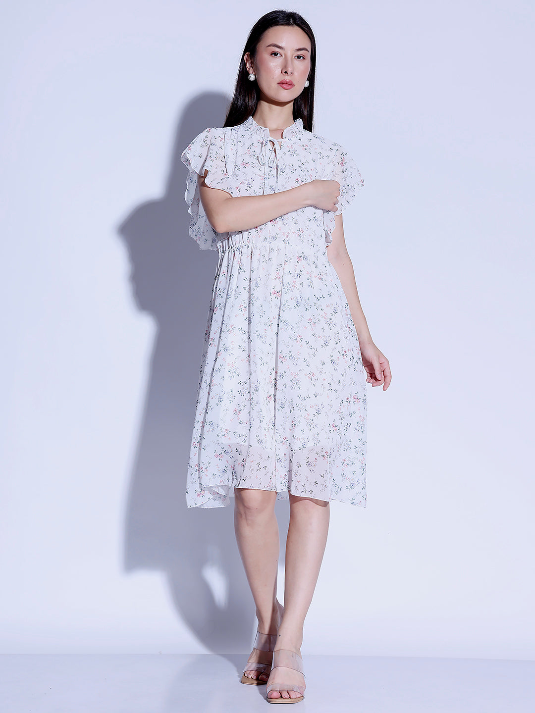 Printed Flared Dress