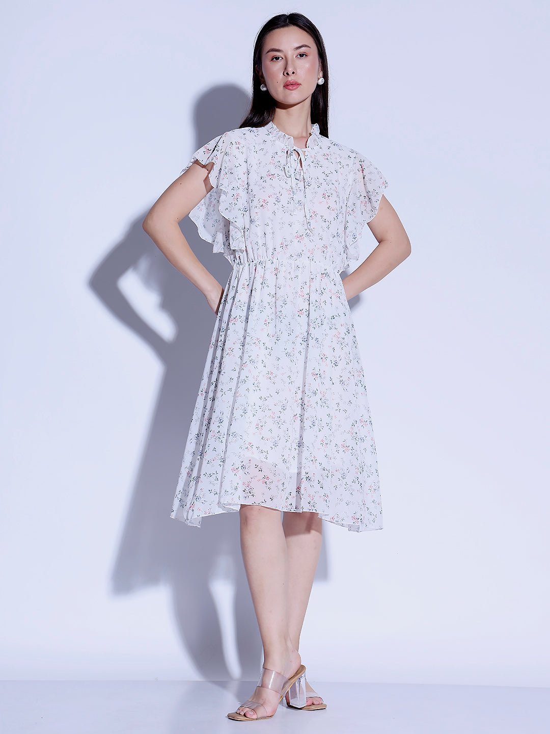 Printed Flared Dress
