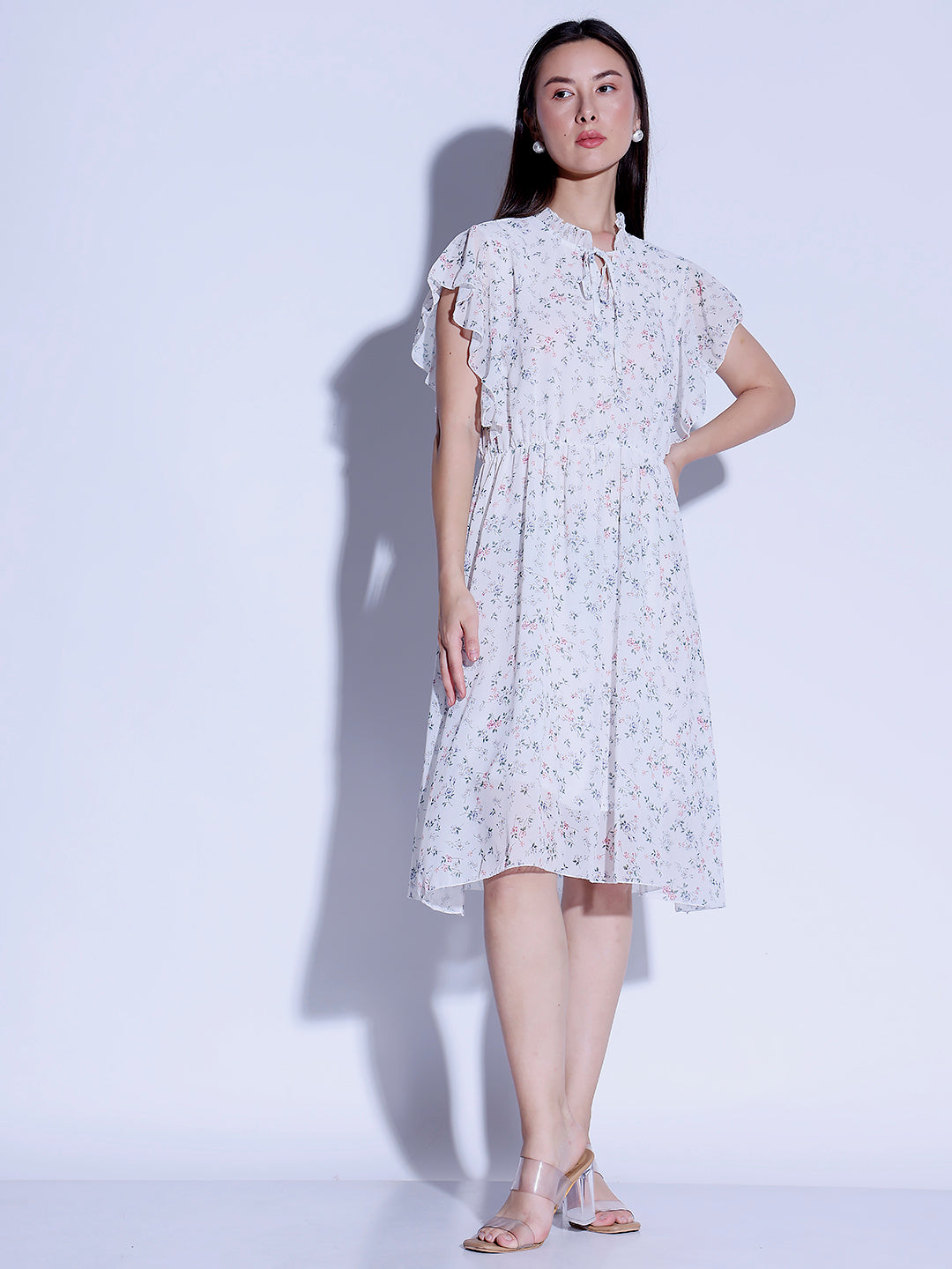Printed Flared Dress