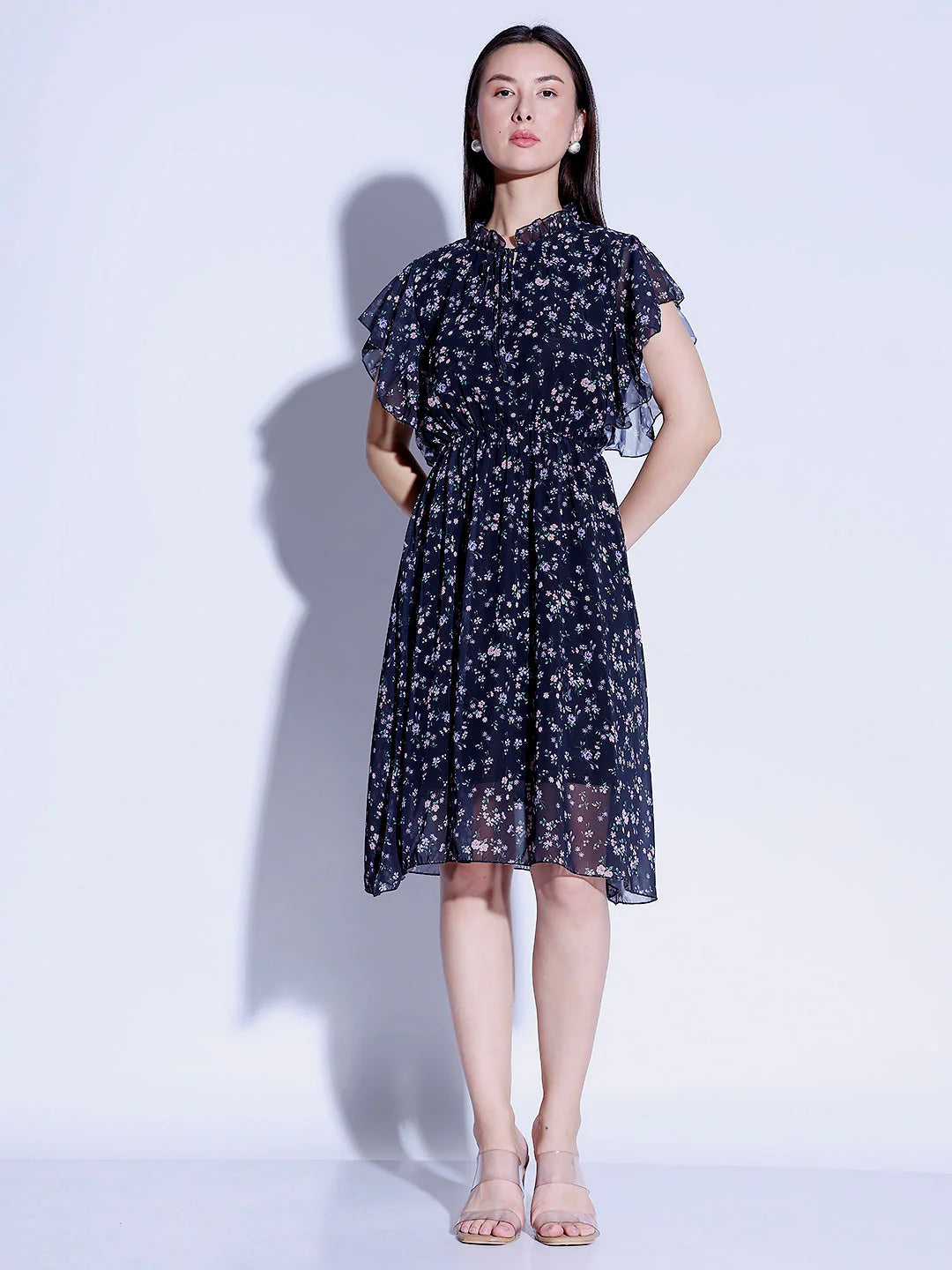 Printed Flared Dress