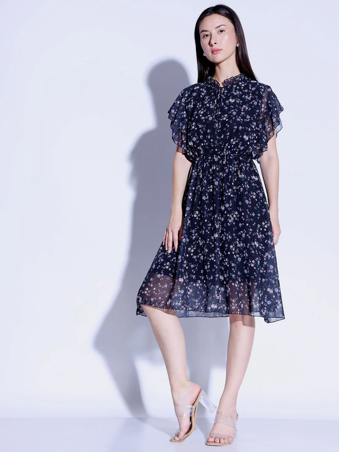 Printed Flared Dress