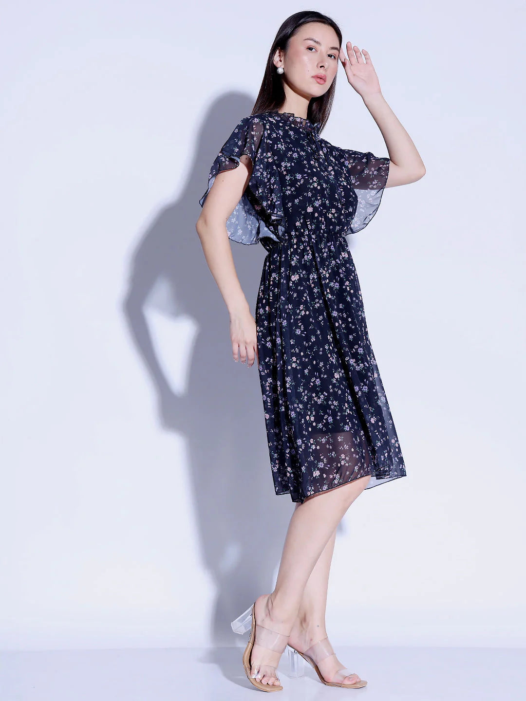 Printed Flared Dress