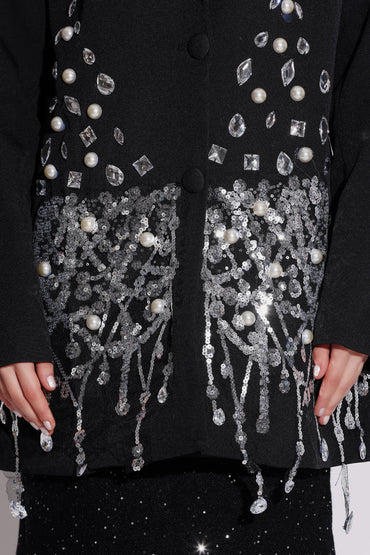 Embellished Black Blazer
