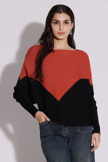 Color Block Knit Sweater