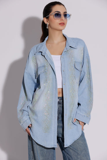 Glittery Denim Jacket
