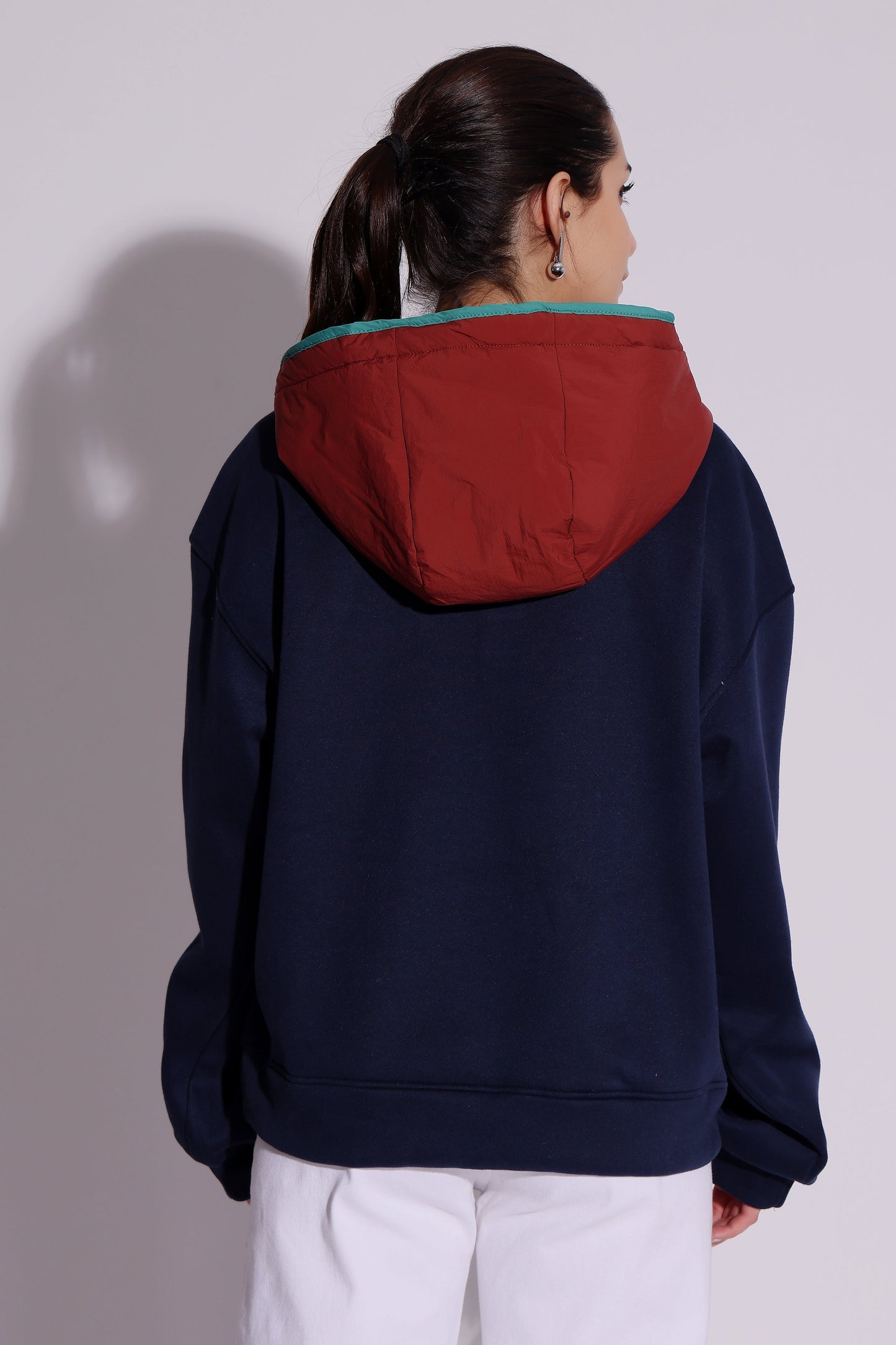 Contrast Hooded Sweatshirt