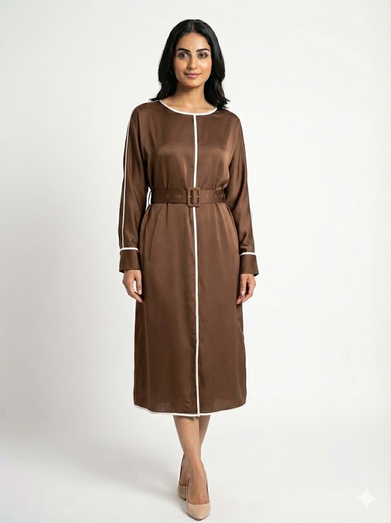 Belt Long Dress
