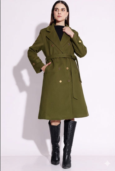 Wool Blend Trench Coat
