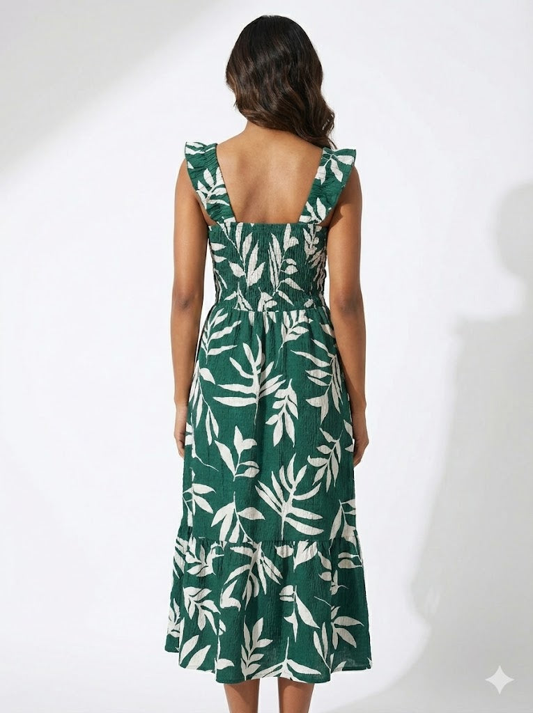 Green Floral Dress