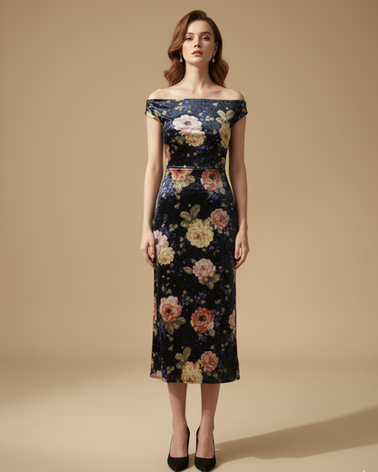 Floral Off-Shoulder Dress