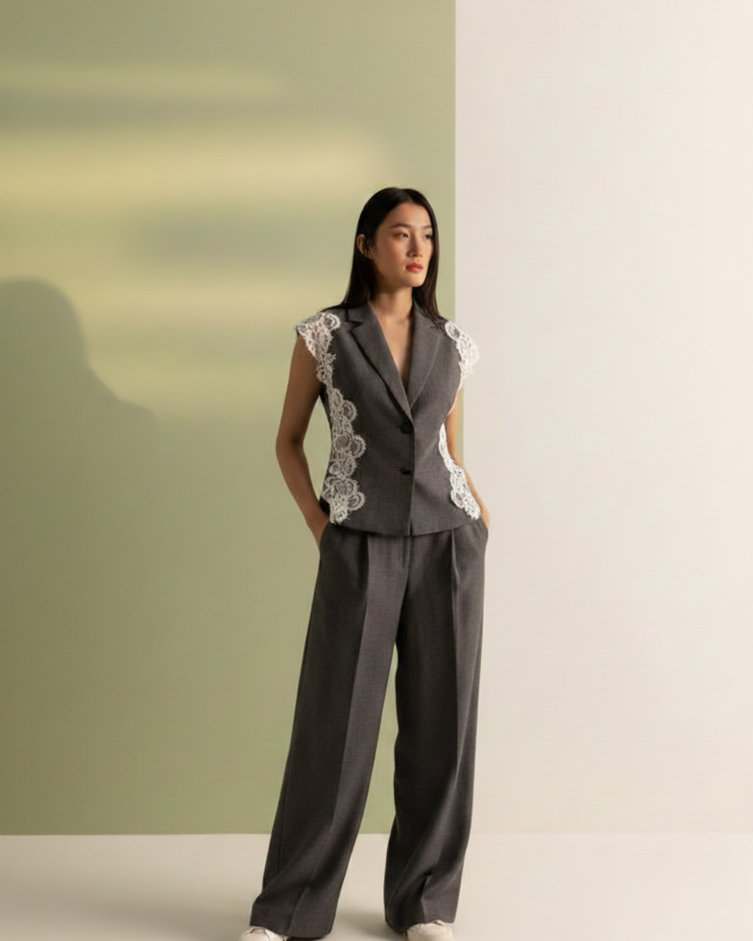 Patterned Blazer & Pants