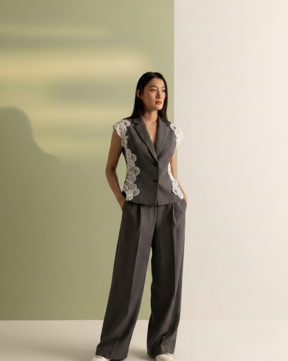 Patterned Blazer & Pants