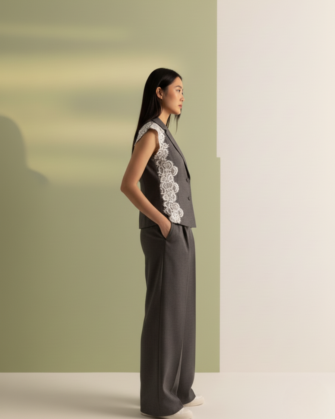 Patterned Blazer & Pants