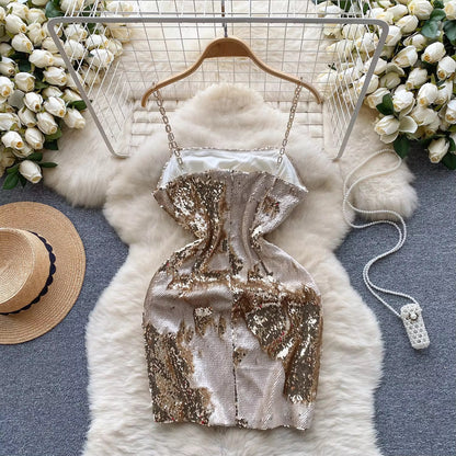 Sheath Casual Midi Dress For Women Sequined Lace Dress