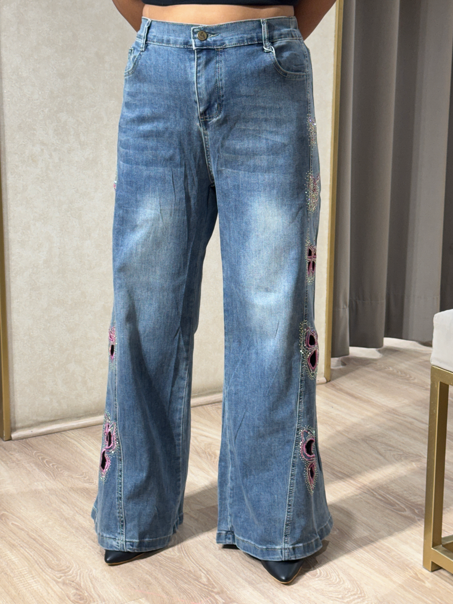 Butterfly Cutwork Denims