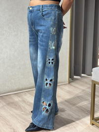 Butterfly Cutwork Denims