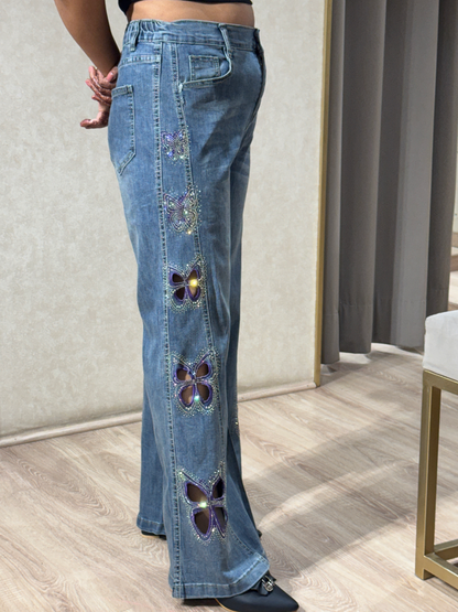 Butterfly Cutwork Denims