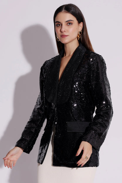 Sequin Embellished Blazer