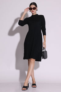 Chic Ribbed Knit Dress