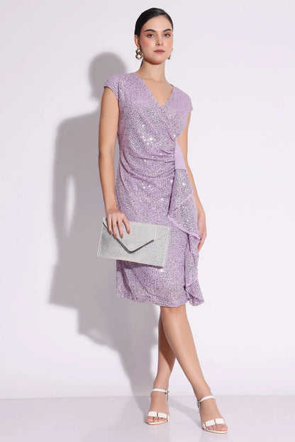 Sequin Ruffle Dress