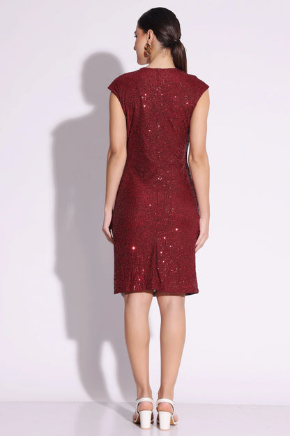 Sequin Ruffle Dress