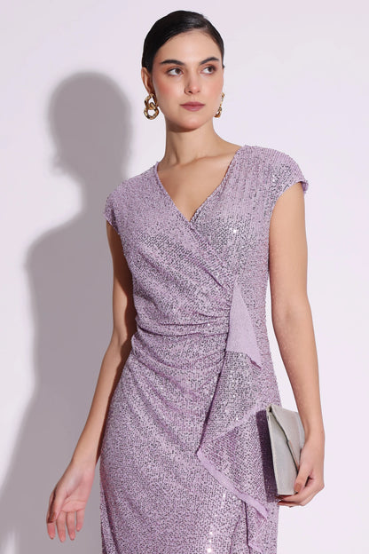 Sequin Ruffle Dress