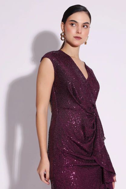Sequin Ruffle Dress