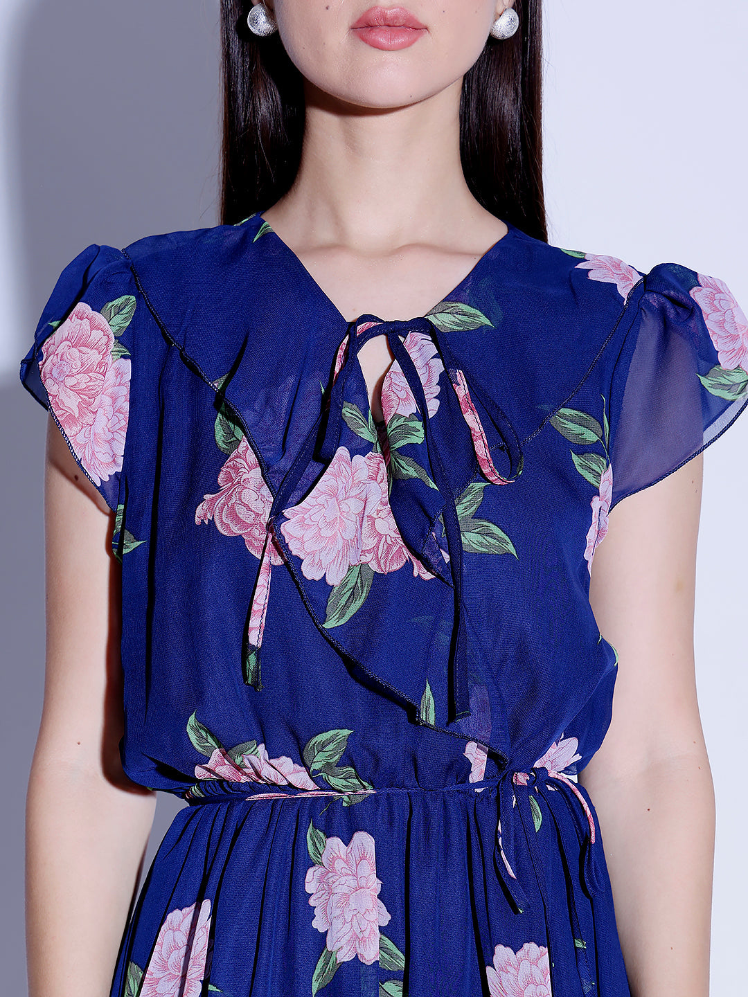 Flower Print Flared Dress