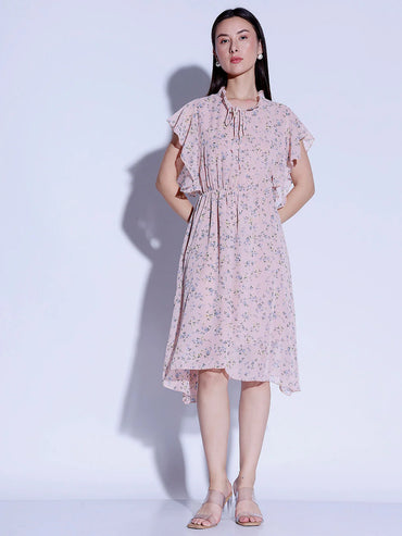 Printed  Flared Dress