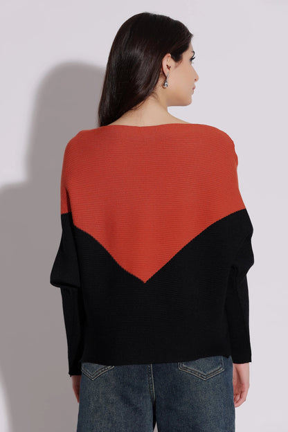 Color Block Knit Sweater