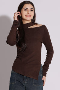 Asymmetric Cutout Sweater