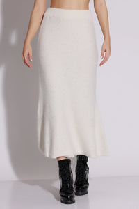 Speckled Ivory Midi Skirt