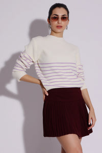 Striped Cream Sweater