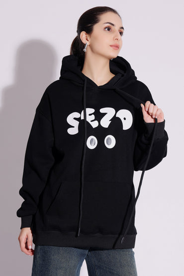 Black Graphic Hoodie