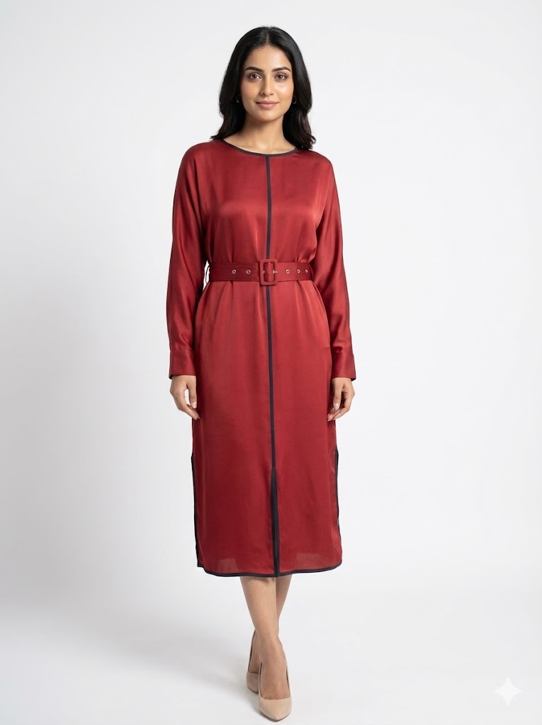 Belt Long Dress