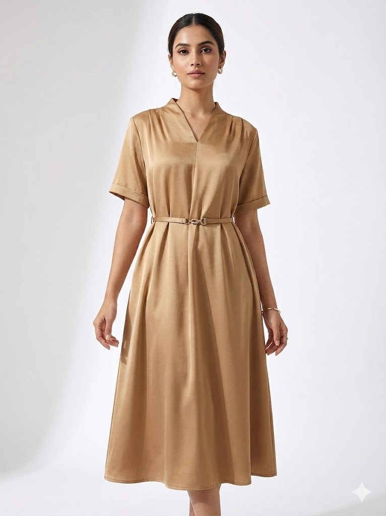 Satin Long Dress