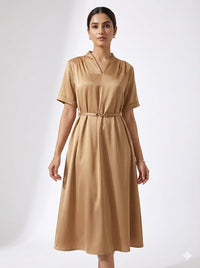 Satin Long Dress