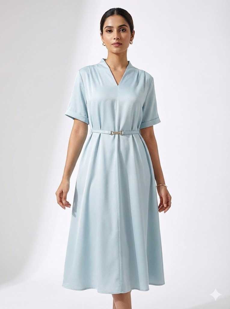 Satin Long Dress