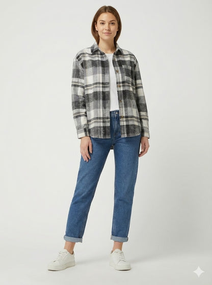 Black Checkered Shacket